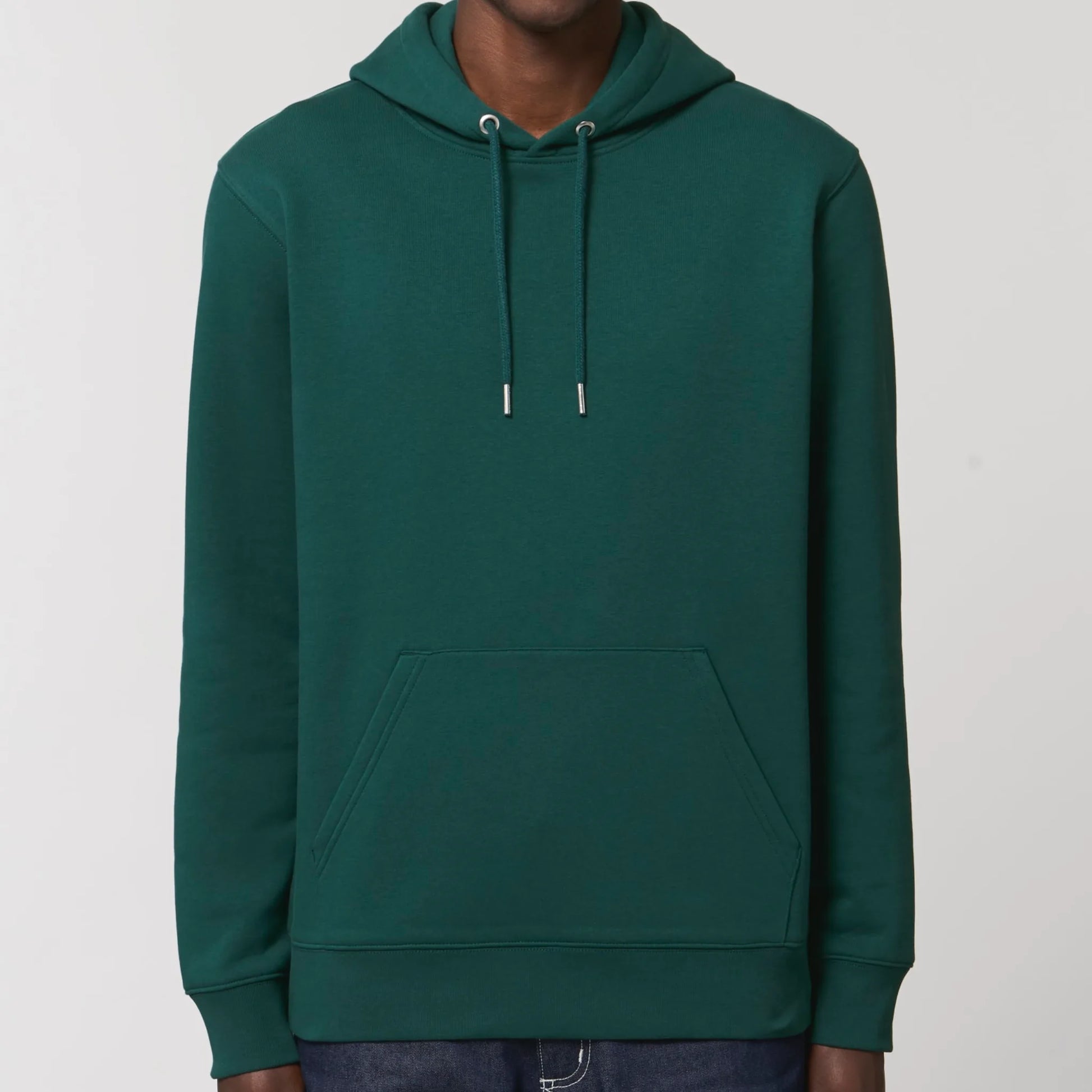 Hoodie groen met koffie bedrukking en tekst op rug 7.