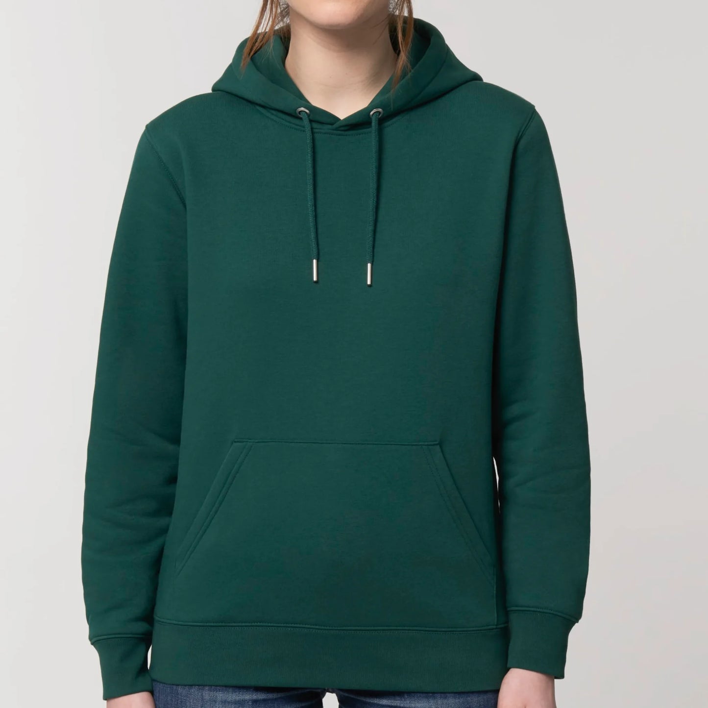 Hoodie groen met koffie bedrukking en tekst op rug 9.