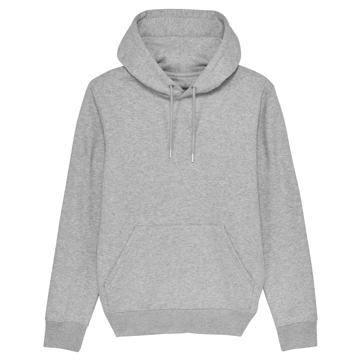 Hoodie heather grijs koffie opdruk en tekst op rug 8.