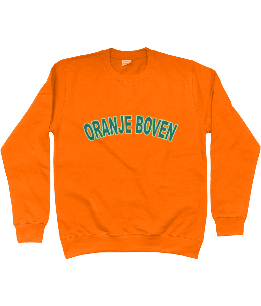 koningsdag trui oranje boven sweatshirt voor hem en haar.